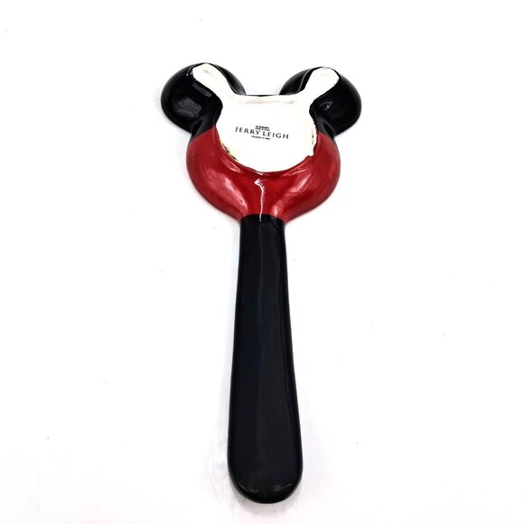 Disney Mickey Mouse Spoon Rest Jerry Leigh Ceramic Red Black - Picture 2 of 5